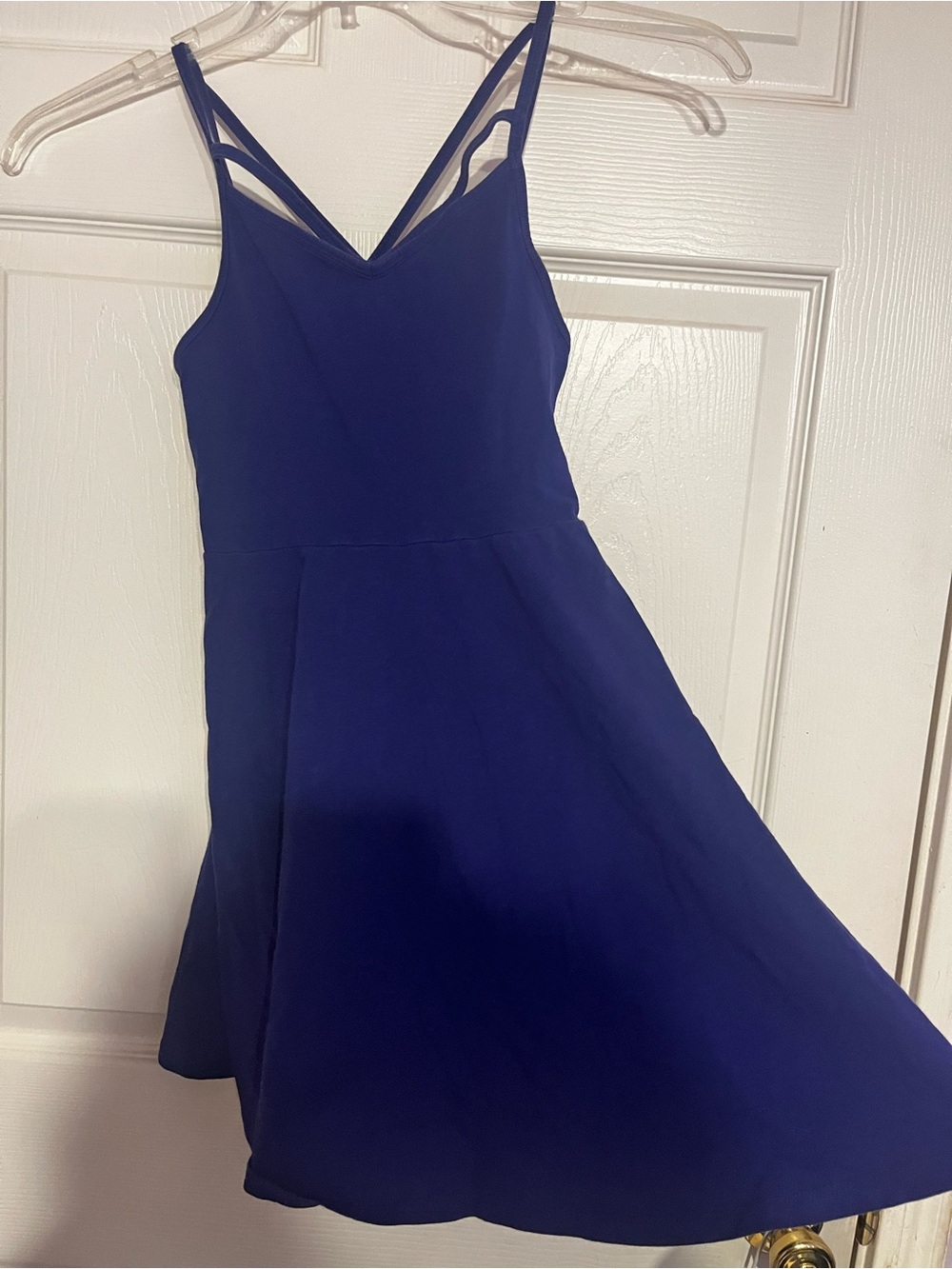 PINK Victoria's Secret Royal Blue Double-Strap Fit & Flare Mini Dress